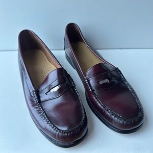 Vintage G.H. BASS Co. Weejuns Penny Loafers Burgundy Leather 10 M